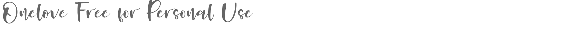 Onelove Onelove Free Personal Use.otf font preview